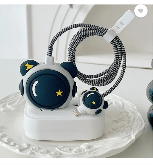 Astronaut Charger Case for Apple 18W/20W Adapter | Cute Cable Protector for iPhone Charger